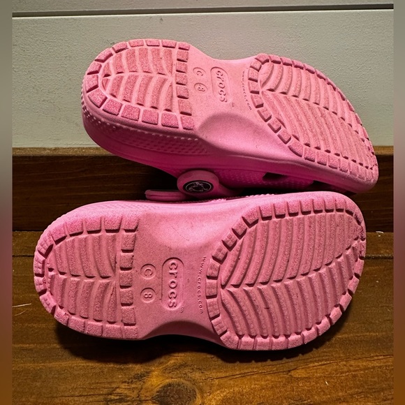 Toddler Girls Pink Slide On Crocs Clogs Water Proof Beach Pool Size C8 - Picture 4 of 4